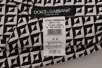 Dolce &amp; Gabbana Элегантный черный шелковый галстук для щеголеватого джентльмена