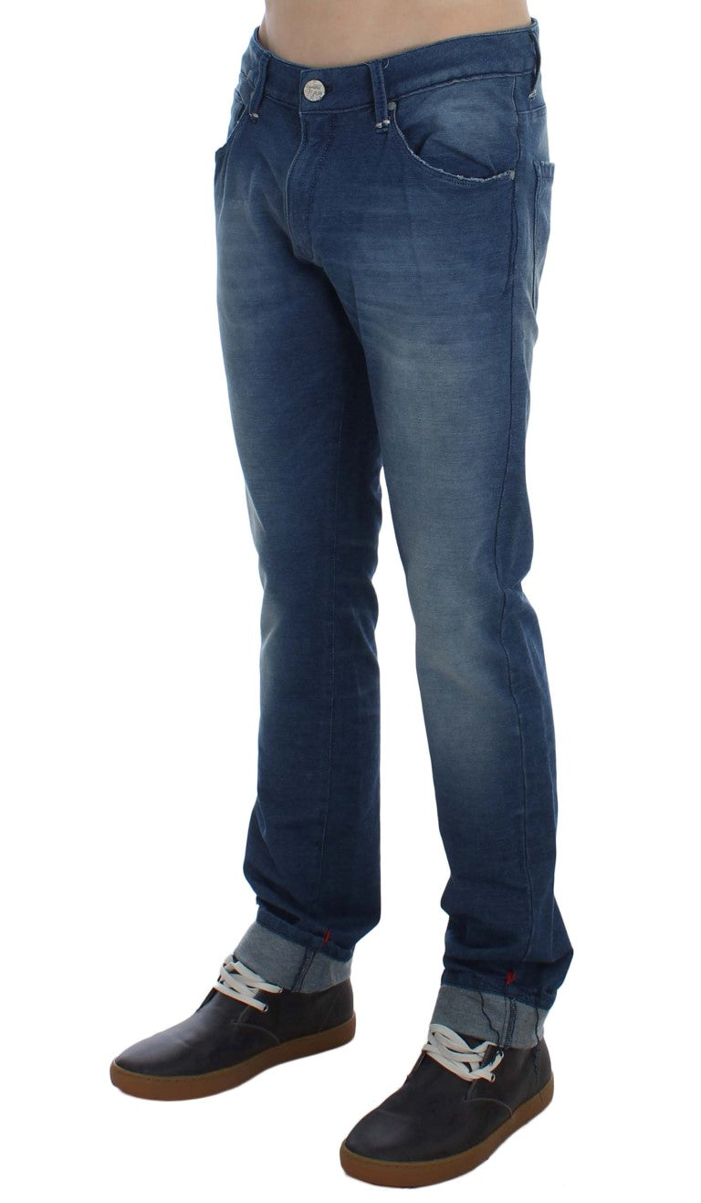 Denim italiano Acht slim fit lavaggio blu