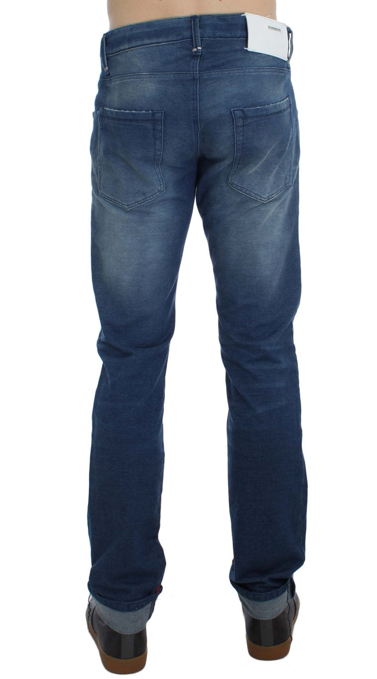 Denim italiano Acht slim fit lavaggio blu