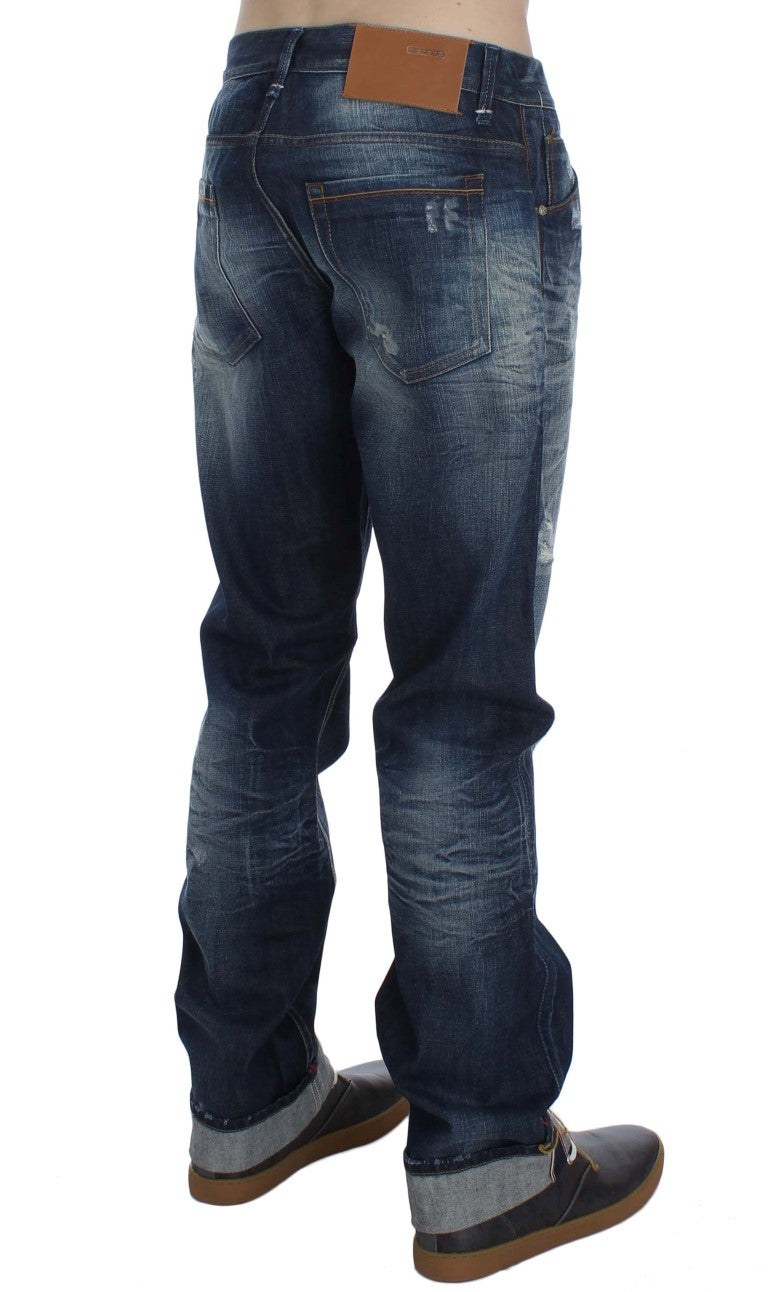 Jeans Acht Authentic lavaggio blu vestibilità regolare