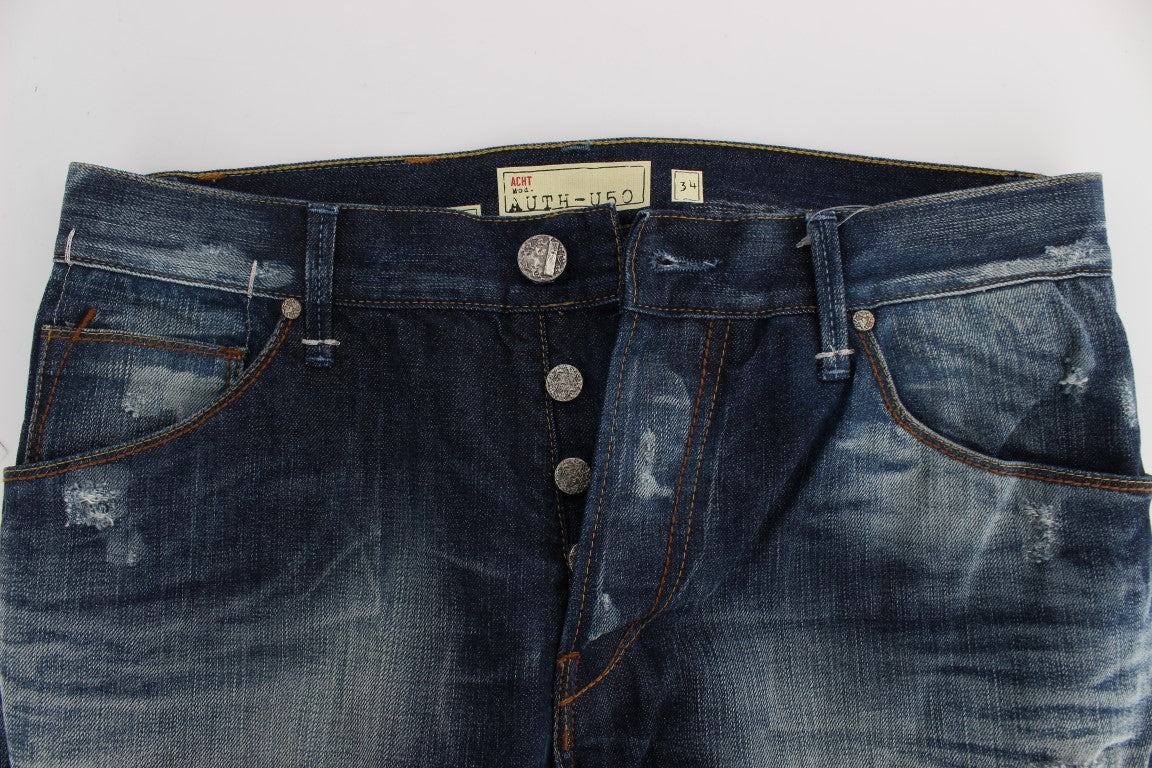 Jeans Acht Authentic lavaggio blu vestibilità regolare