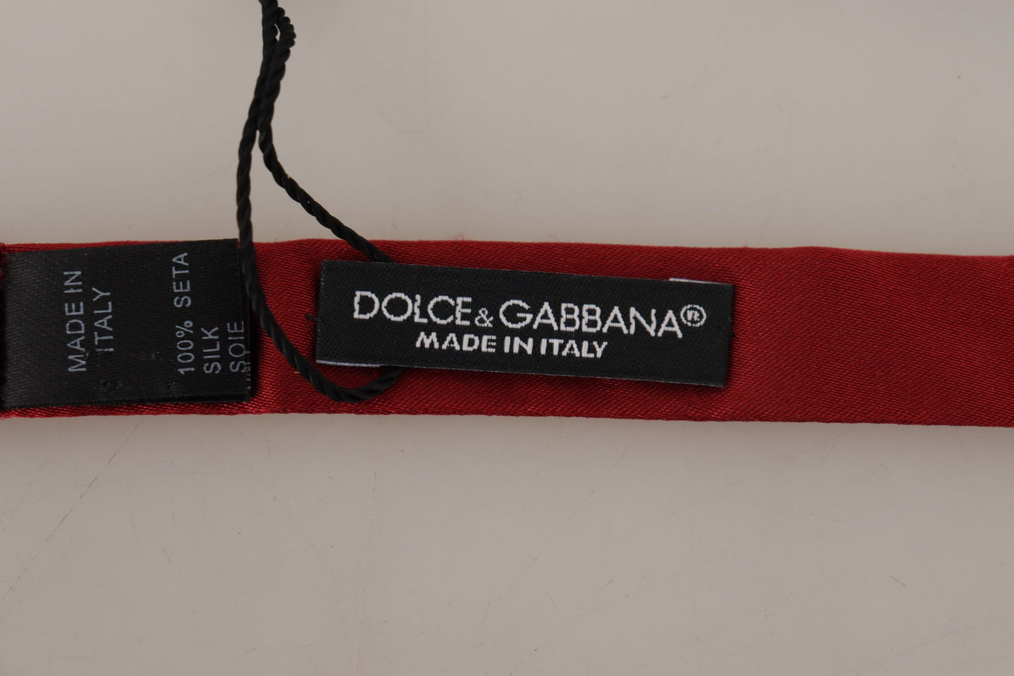 Dolce &amp; Gabbana Элегантный шелковый красный галстук-бабочка