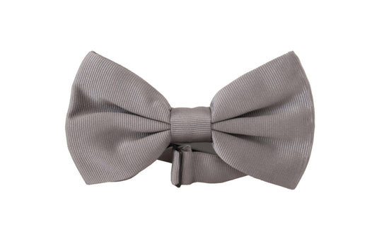 Dolce &amp; Gabbana Elegante Papillon In Seta Grigio