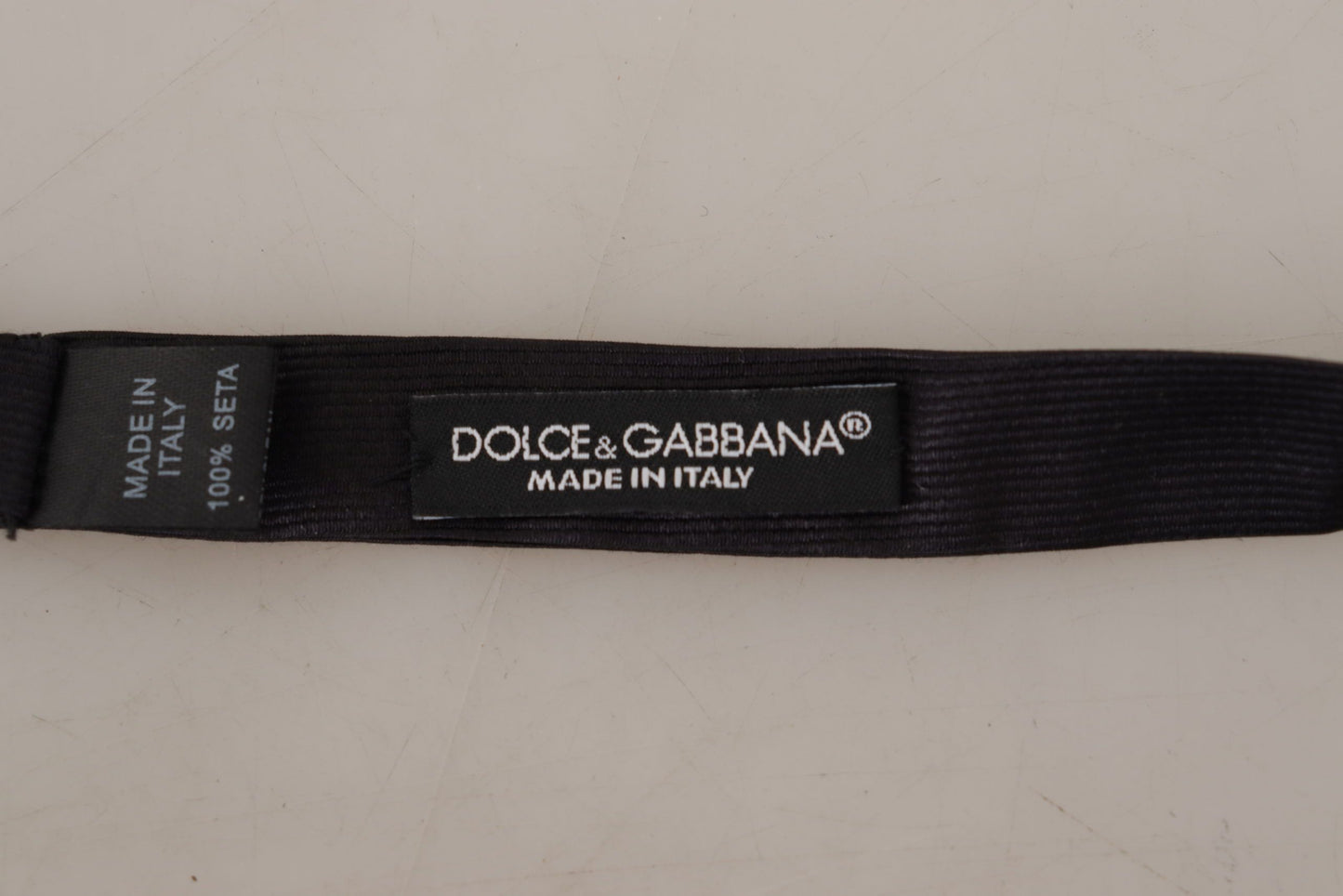 Dolce &amp; Gabbana Elegante Papillon Nero In Seta