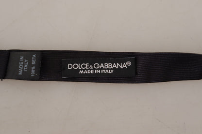 Dolce &amp; Gabbana Elegante Papillon Nero In Seta