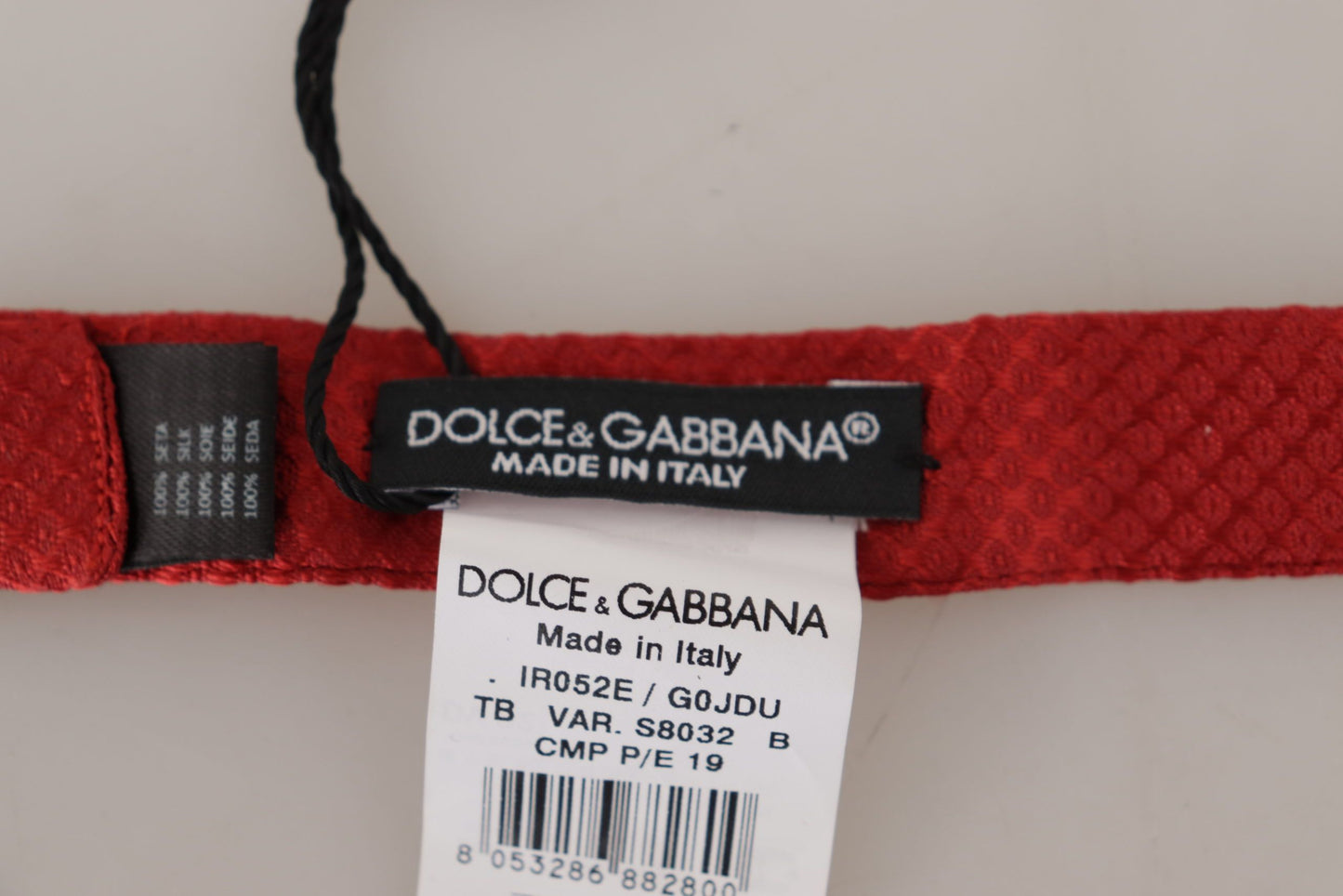 Dolce &amp; Gabbana Элегантный красный шелковый галстук-бабочка