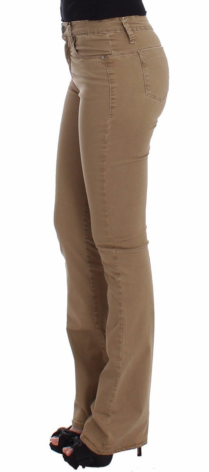 Costume National Chic Jeans moda gamba dritta beige