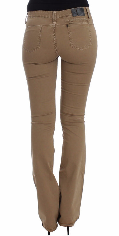 Costume National Chic Jeans moda gamba dritta beige