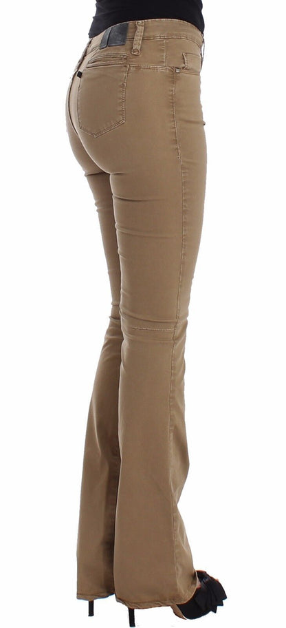 Costume National Chic Jeans moda gamba dritta beige