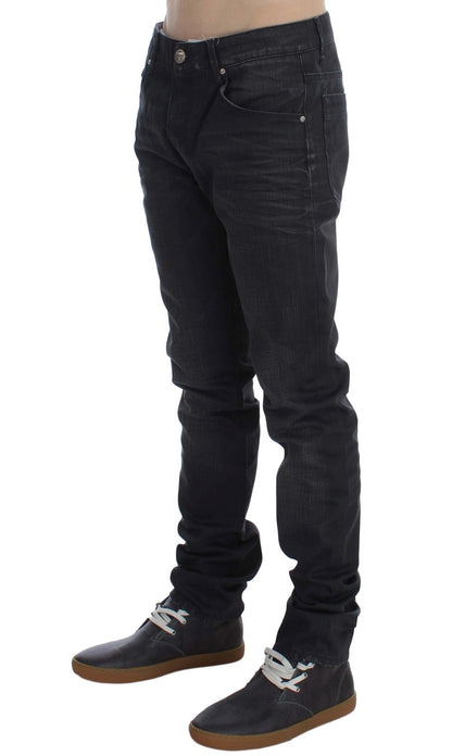 Jeans da uomo italiani slim fit grigi eleganti Acht