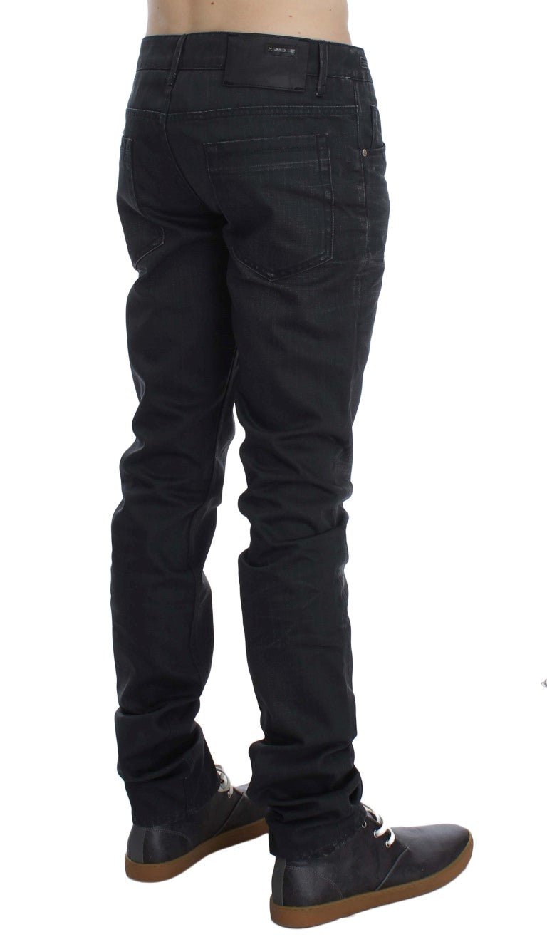 Jeans da uomo italiani slim fit grigi eleganti Acht