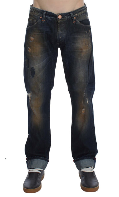 Jeans denim da uomo Acht, vestibilità dritta ed elegante