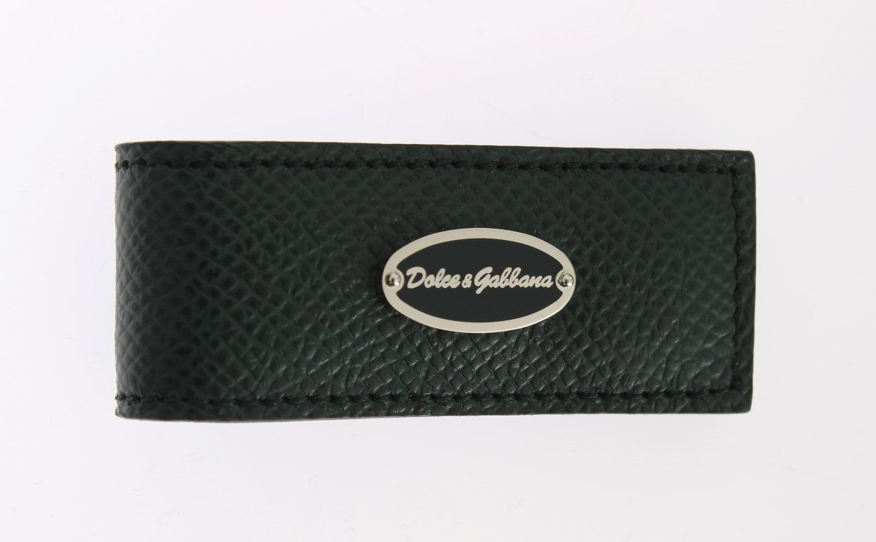 Dolce &amp; Gabbana Elegante fermasoldi in pelle verde