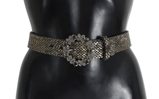 Cintura in vita con paillettes e fibbia in cristallo Dolce &amp; Gabbana