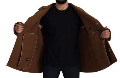 Dolce & Gabbana Elegant Double Breasted Brown Jacket