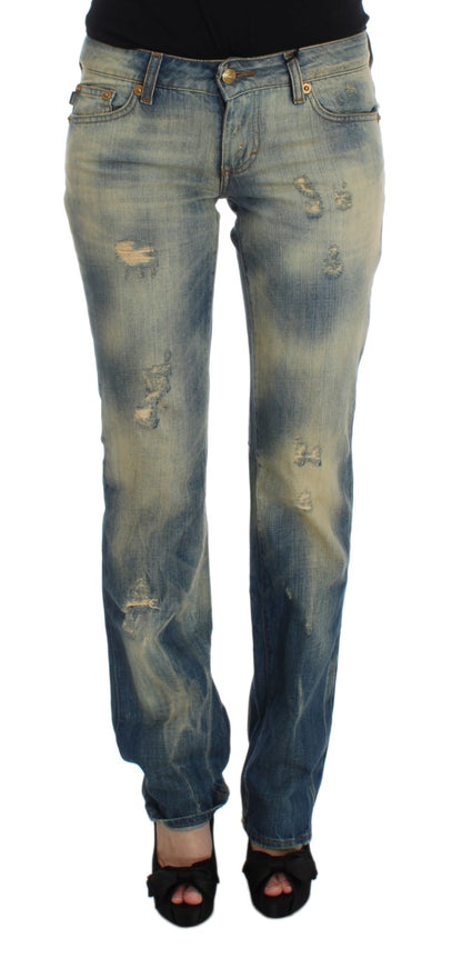 Jeans blu eleganti slim bootcut Cavalli