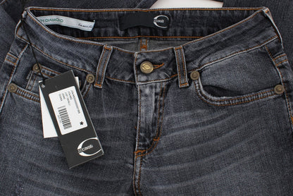 Jeans Cavalli Slim Fit lavaggio blu diamante verde