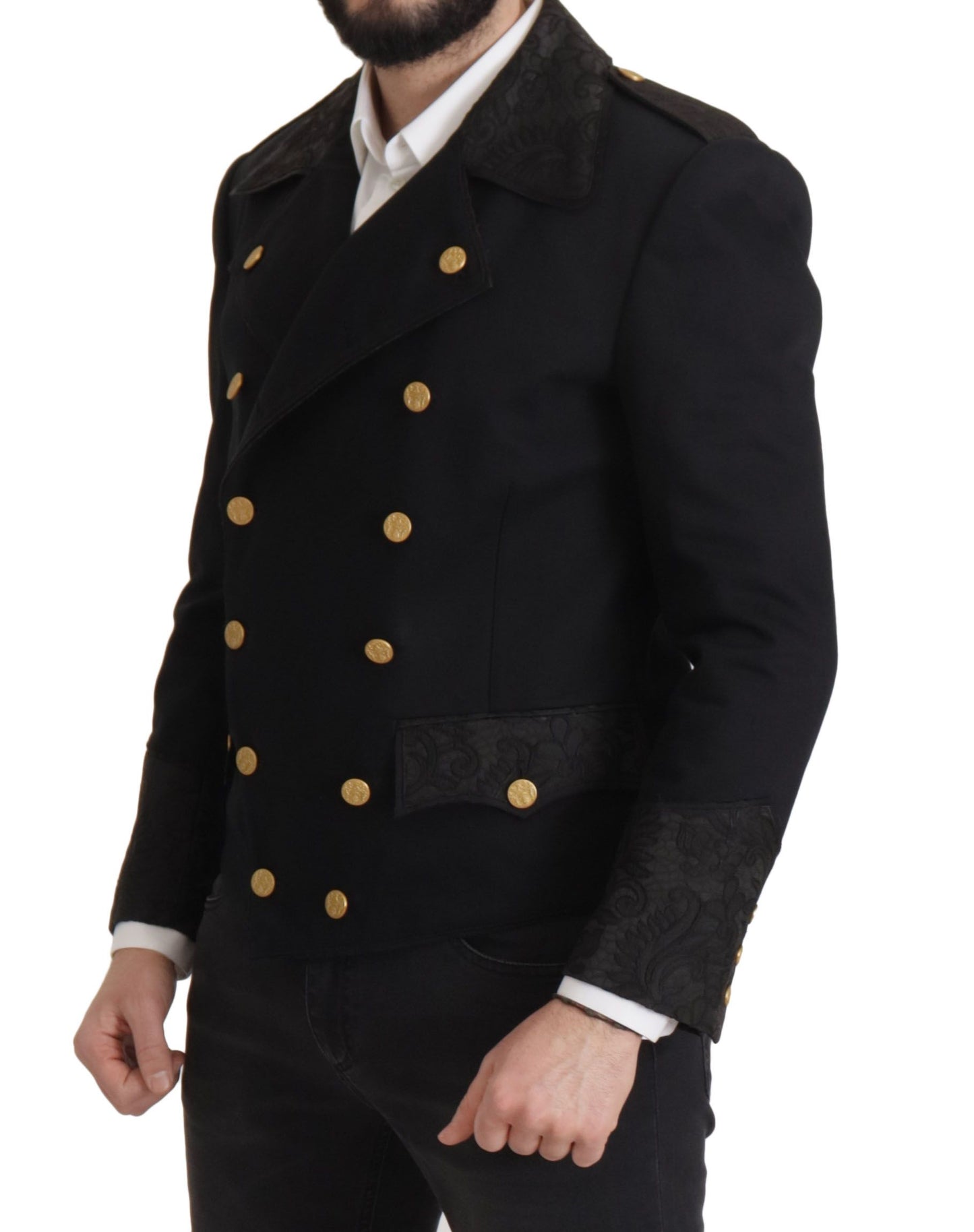 Dolce & Gabbana Elegant Black Double Breasted Jacket