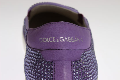 Dolce &amp; Gabbana Eleganti Sneakers Moda Strass Viola