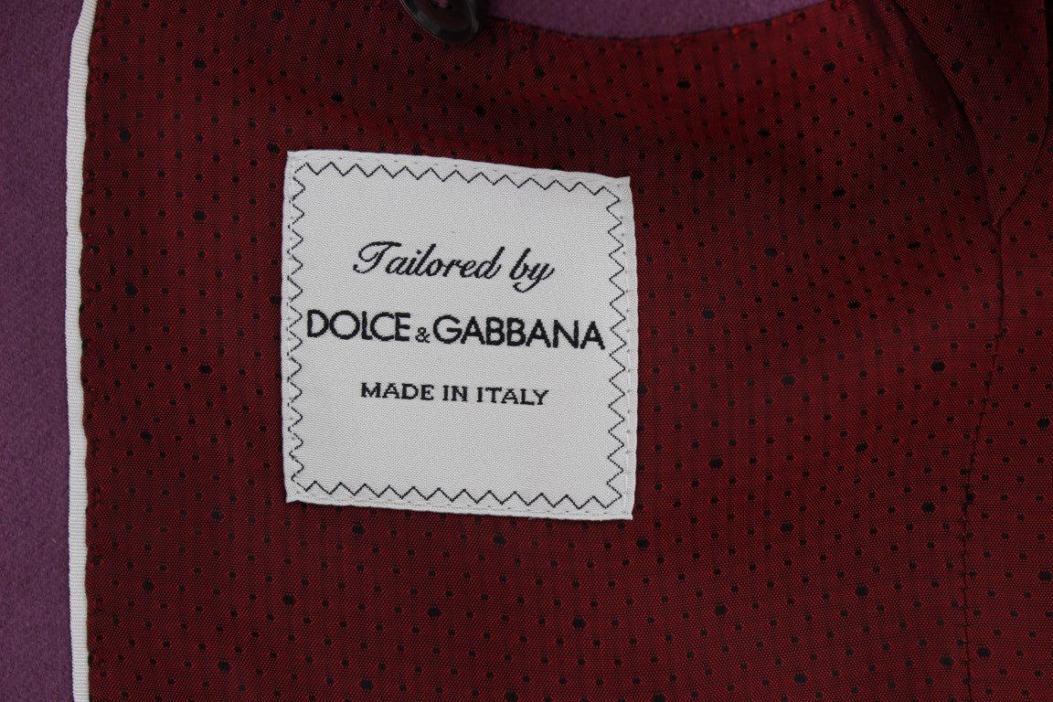 Dolce &amp; Gabbana Elegante blazer viola in misto cashmere-seta