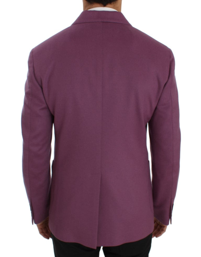 Dolce &amp; Gabbana Elegante blazer viola in misto cashmere-seta