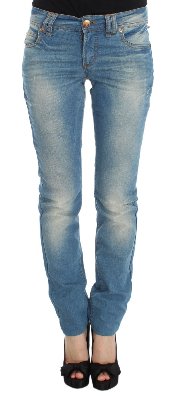 Jeans firmati slim fit blu eleganti John Galliano