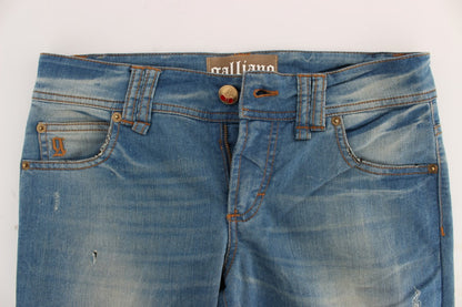 Jeans firmati slim fit blu eleganti John Galliano