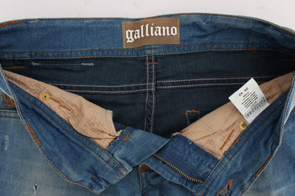 Jeans firmati slim fit blu eleganti John Galliano