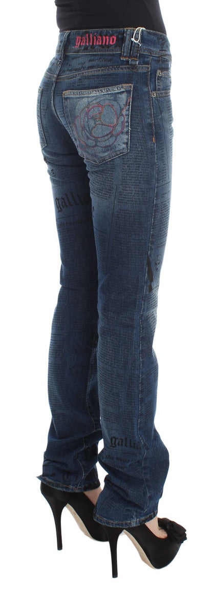 Jeans John Galliano eleganti e slim in denim bootcut