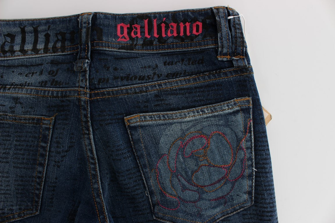 Jeans John Galliano eleganti e slim in denim bootcut