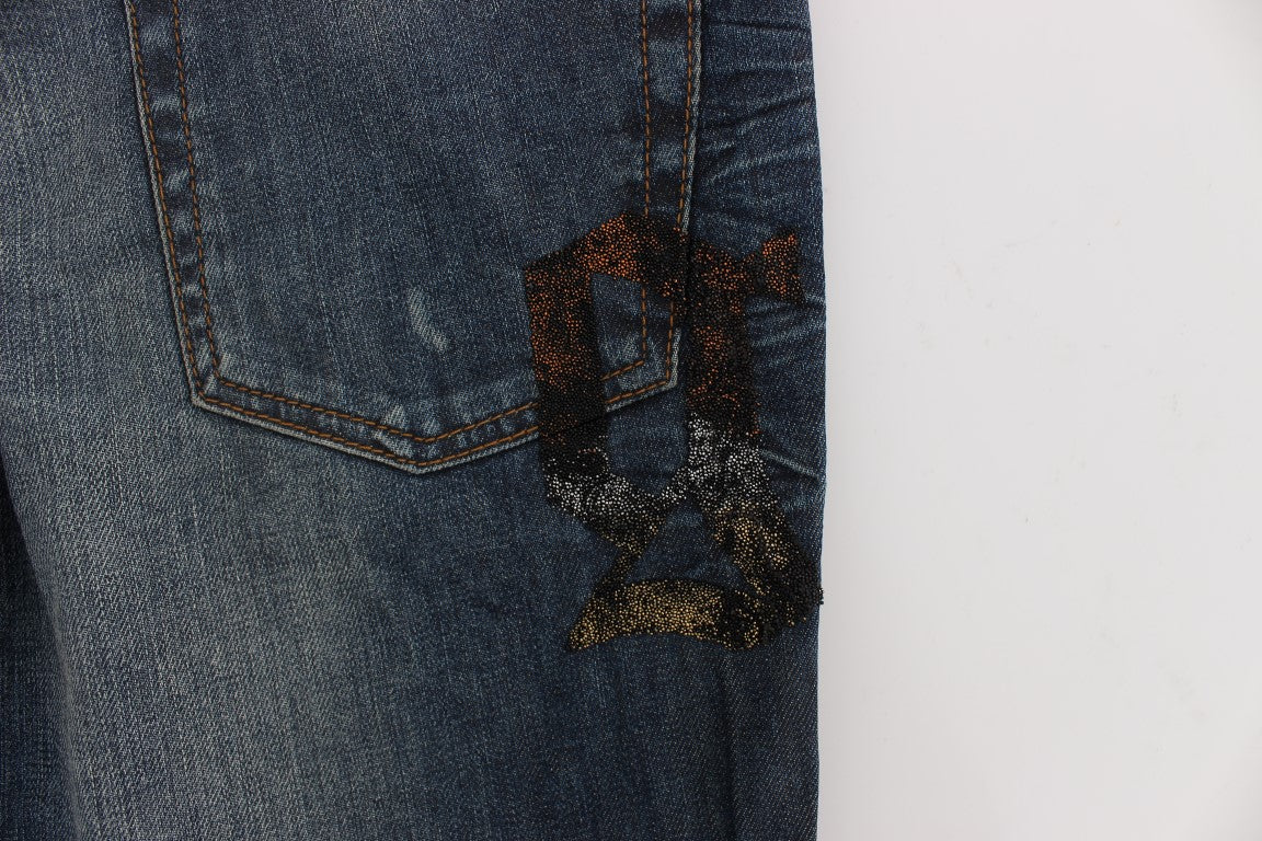 Jeans blu slim fit John Galliano chic