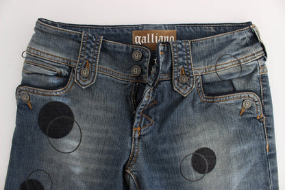 Jeans bootcut chic slim fit John Galliano in lavaggio blu