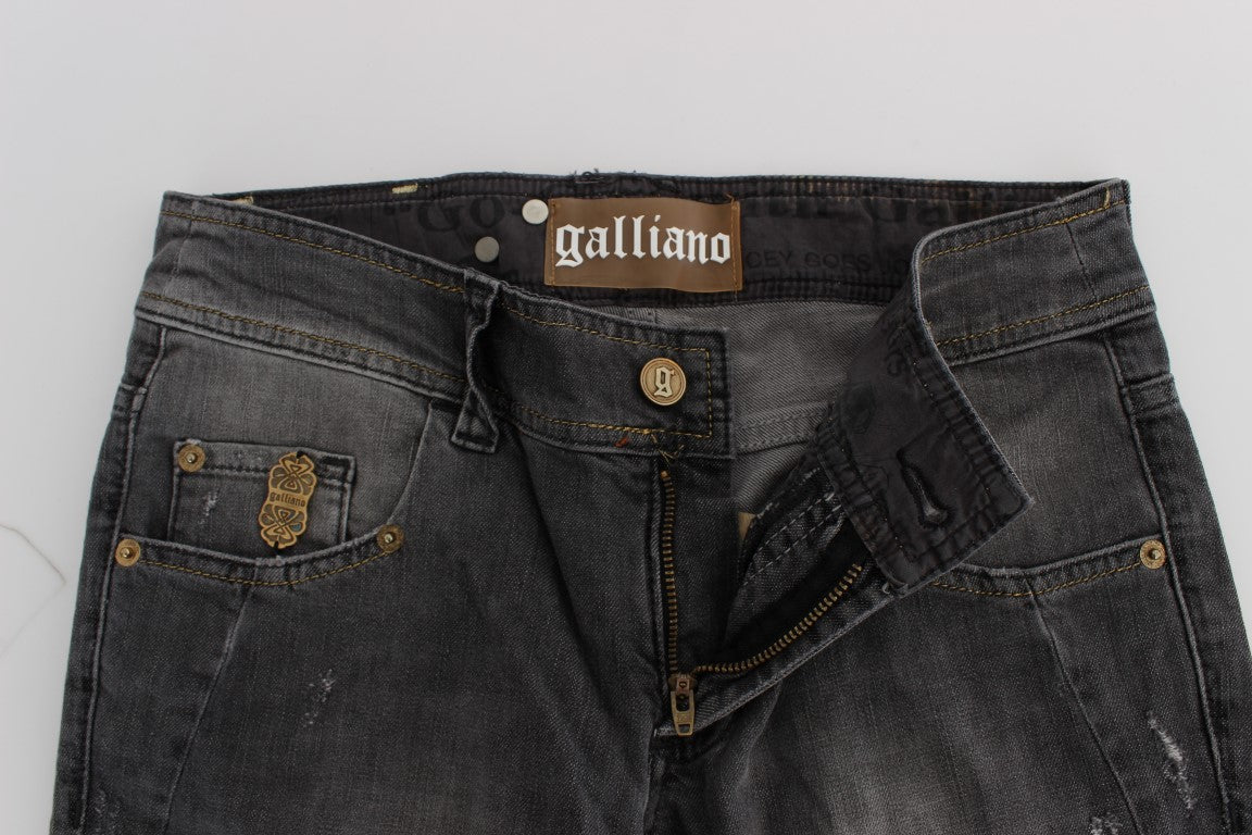 Jeans John Galliano eleganti slim fit lavaggio grigio