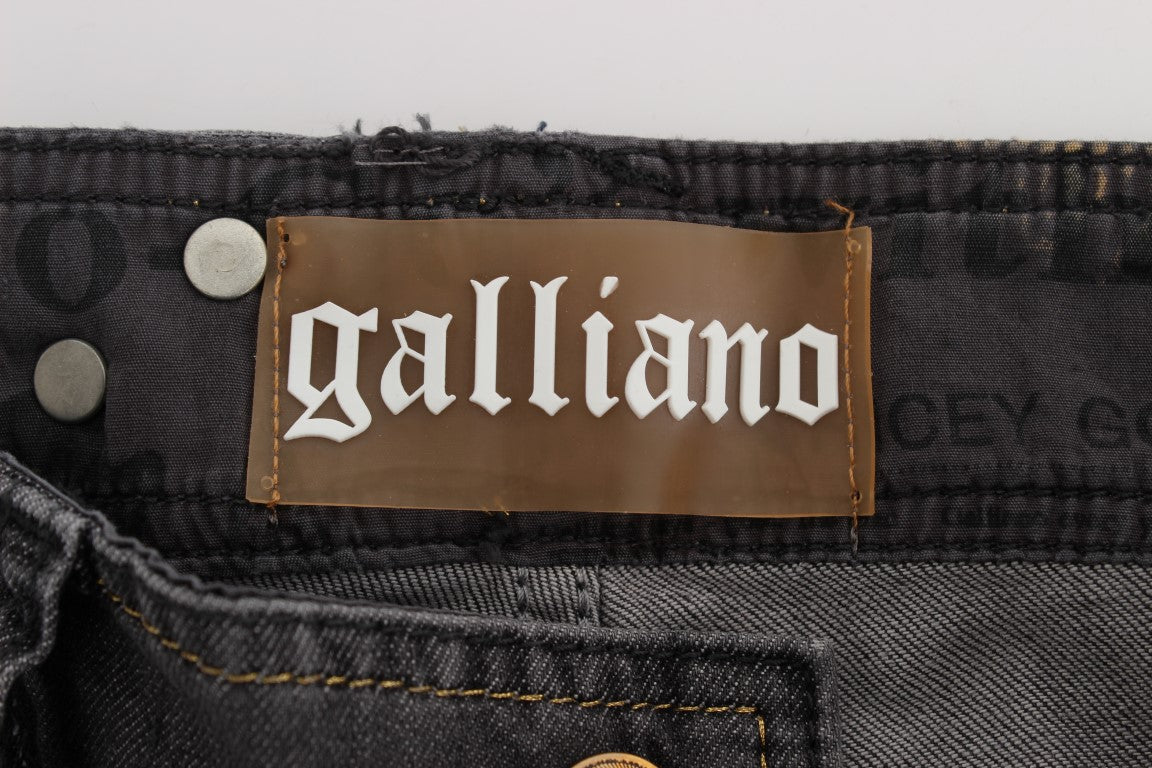 Jeans John Galliano eleganti slim fit lavaggio grigio