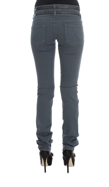 Jeans italiani eleganti slim fit John Galliano in blu chic