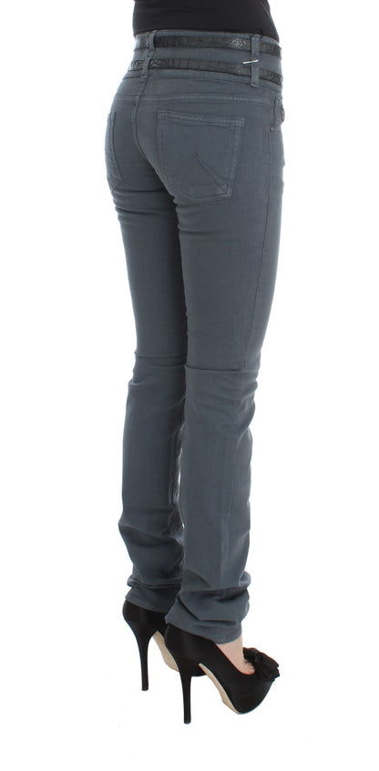 Jeans italiani eleganti slim fit John Galliano in blu chic