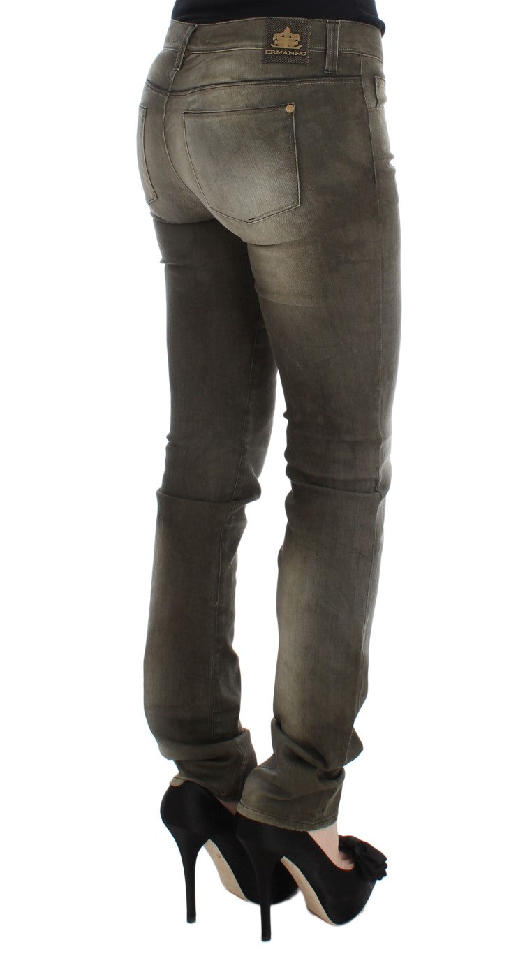 Ermanno Scervino Denim italiano slim fit grigio chic