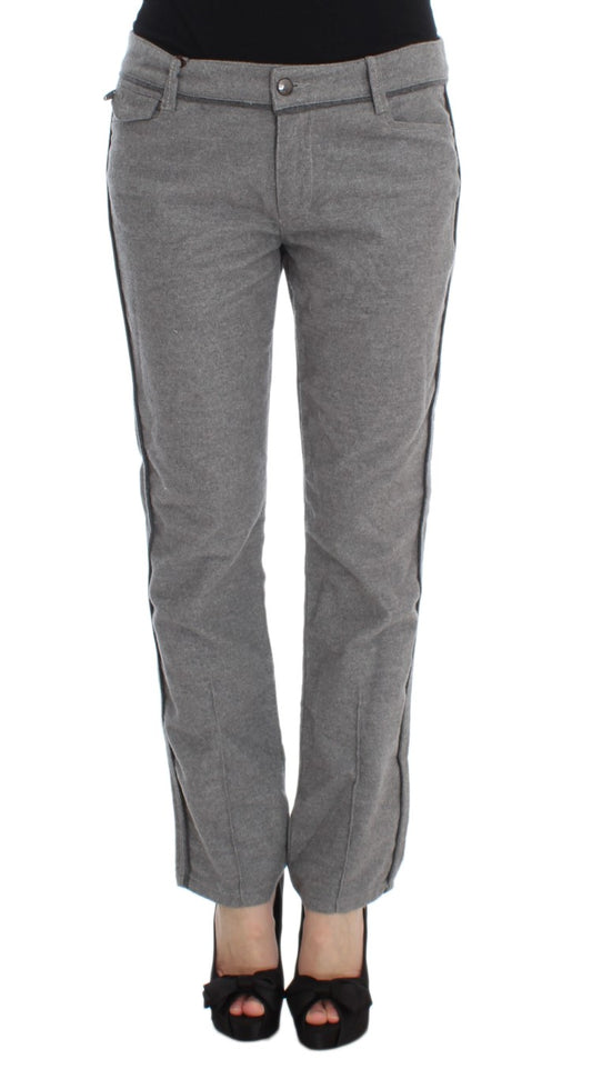 Ermanno Scervino Pantalone Chic Grigio Casual in cotone