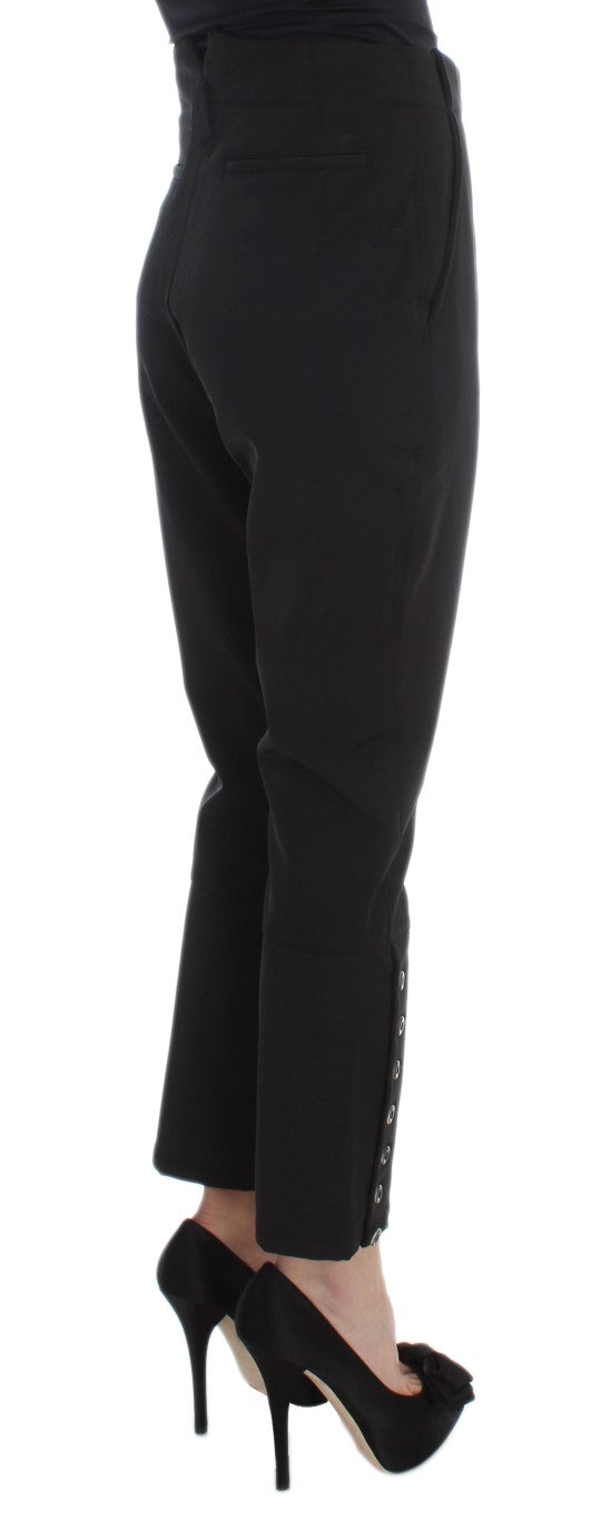 Ermanno Scervino eleganti pantaloni capri corti in nero