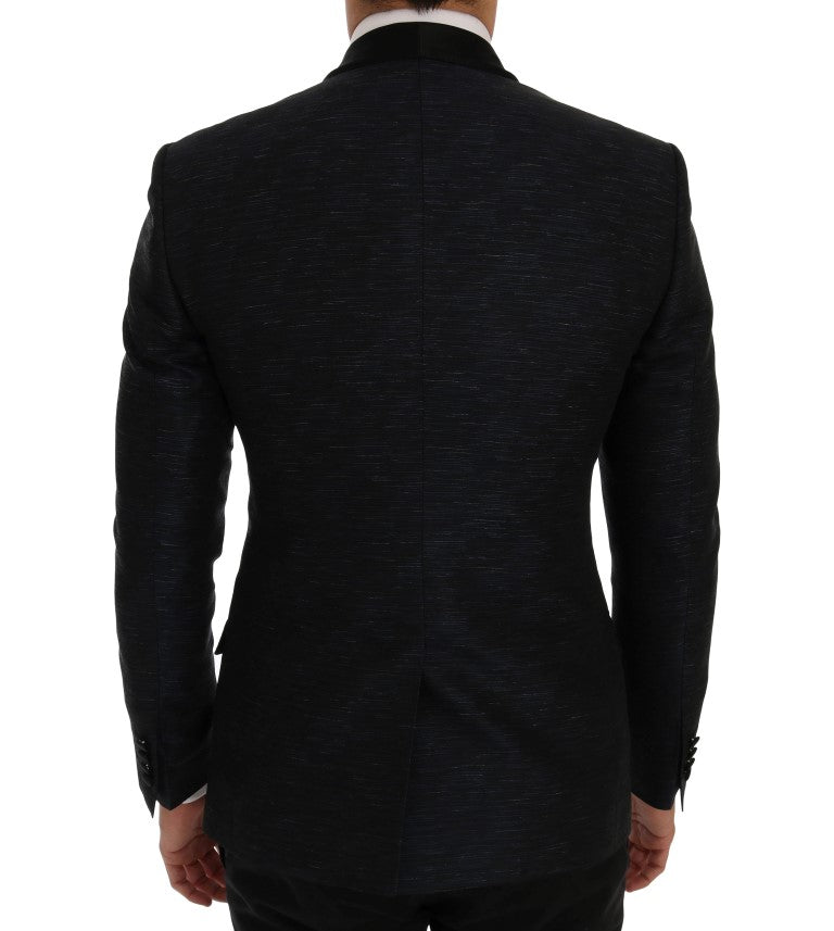 Completo da abito slim fit blu e nero elegante Dolce &amp; Gabbana