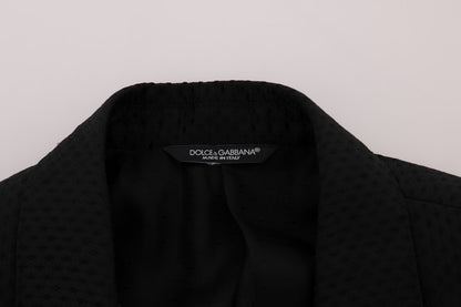 Dolce &amp; Gabbana Elegante set blazer in misto seta nero e blu