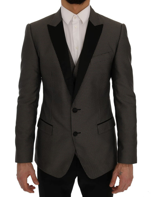 Blazer slim fit di Dolce &amp; Gabbana a fantasia multicolor