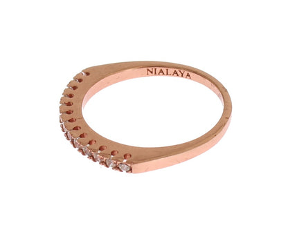 Nialaya Squisito anello in argento sterling placcato oro