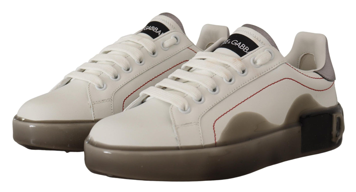 Dolce &amp; Gabbana Sneakers Eleganti in Pelle Bianca