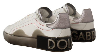 Dolce &amp; Gabbana Sneakers Eleganti in Pelle Bianca