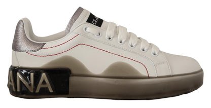 Dolce &amp; Gabbana Sneakers Eleganti in Pelle Bianca