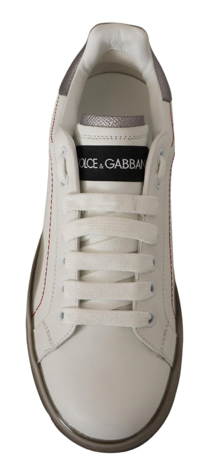 Dolce &amp; Gabbana Sneakers Eleganti in Pelle Bianca