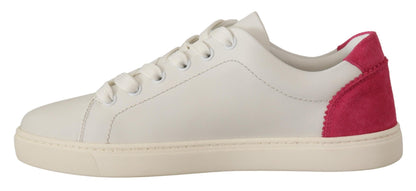 Dolce &amp; Gabbana Eleganti Sneakers Basse in Pelle Bianca