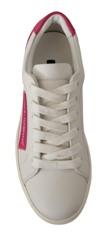 Dolce &amp; Gabbana Eleganti Sneakers Basse in Pelle Bianca