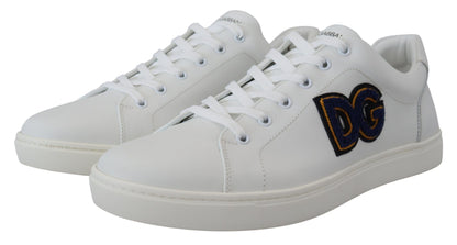 Dolce &amp; Gabbana Sneakers Eleganti da Uomo in Pelle Bianca